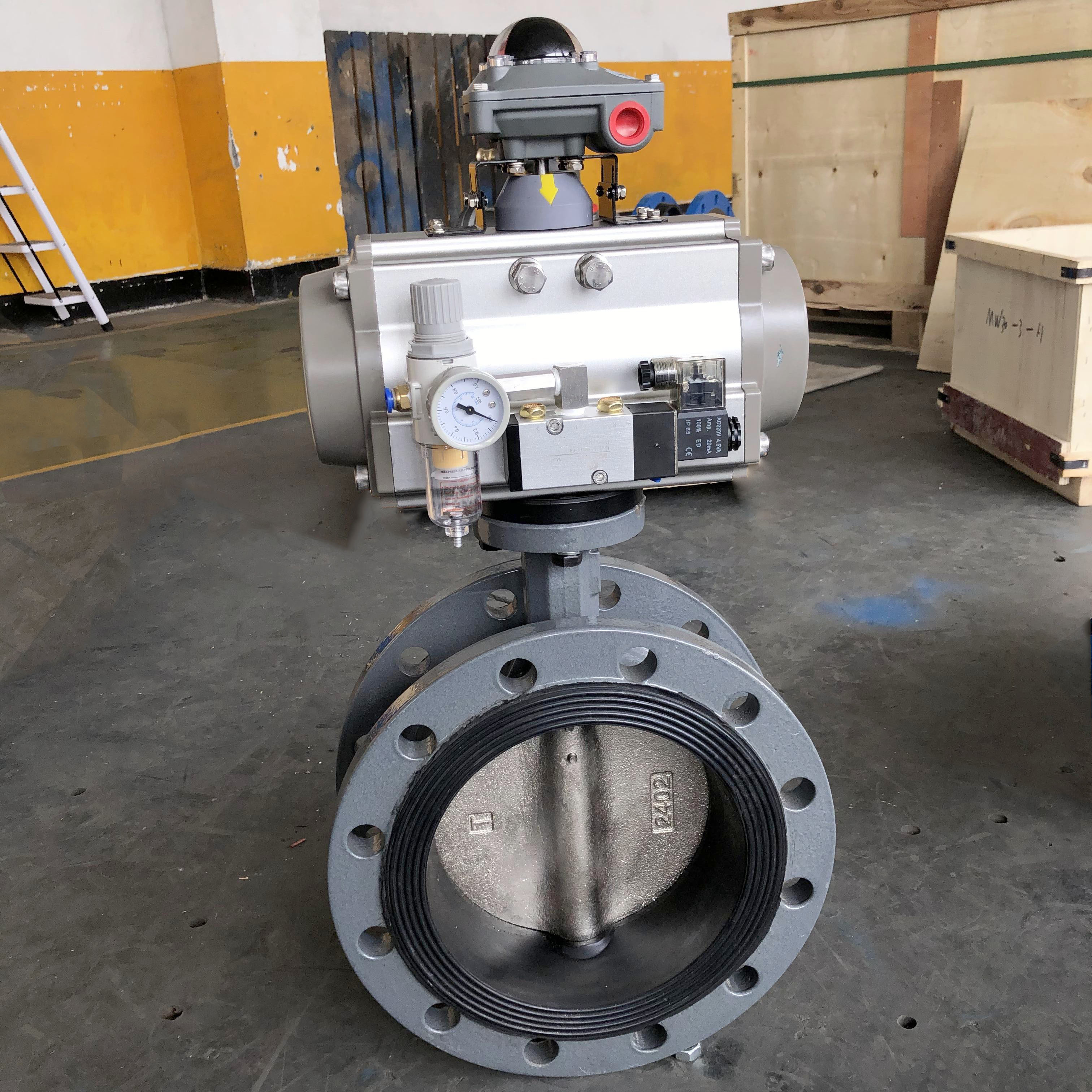 不銹鋼氣動(dòng)dn200快裝蝶閥、粉體氣動(dòng)蝶閥