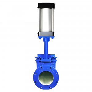 氣動刀閘閥PZ673Y-16C，DN250（介質灰渣混合