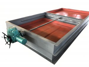 電動(dòng)雨水排口閘板閥，電動(dòng)污泥水溝閘板