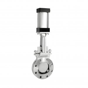 氣動(dòng)對(duì)夾式刀閘閥PNI.0 DN200的，材質(zhì)碳鋼