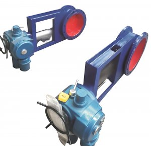 圓形電動調(diào)節(jié)插板閥DN300，國產(chǎn)電動插板